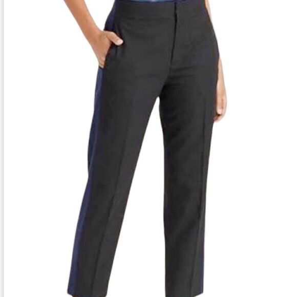 NEW Club Monaco Black Blue Ryanne slim leg Pant Size 0 - Picture 2 of 15